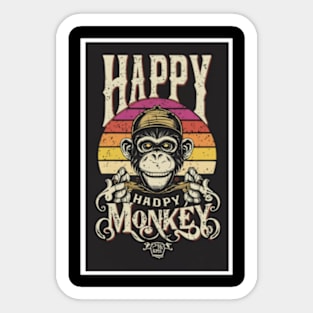 Happy Monkey Sticker